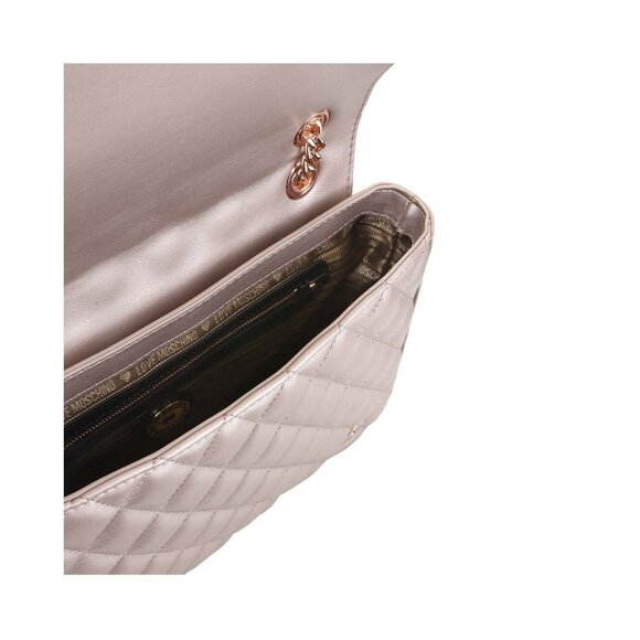 LOVE Moschino Borsa Quilted Bag Metallic Rose Gold - Brand New - Picture 3 of 9